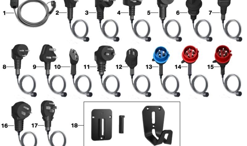 Adaptador de cable de carga OEM 61448490524 para BMW (Modelos compatibles: U06, F30, G20, G21, G26, G30, G31, G11, G12, F48, F39, G01, G08, F15, G05, I01, I12, I15, I20). Original BMW.