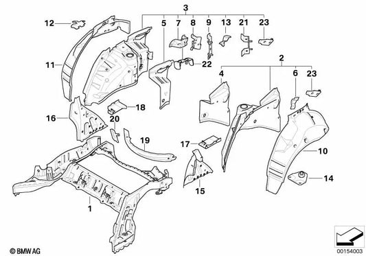 Fuel Filler Pipe Holder for BMW E63, E63N, E64, E64N (OEM 41217120050). Original BMW.