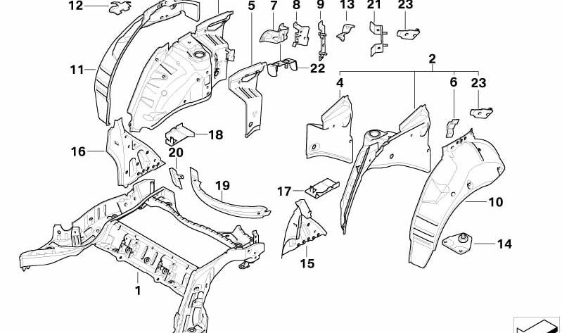 Soporte de Unidad de Control para BMW Serie 5 E60, E60N (OEM 41127176127). Original BMW