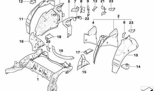 Soporte de Unidad de Control para BMW Serie 5 E60, E60N (OEM 41127176127). Original BMW