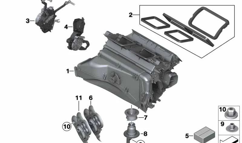 Manguera de drenaje de agua condensada para BMW X3 F25, X4 F26 (OEM 64119184361). Original BMW