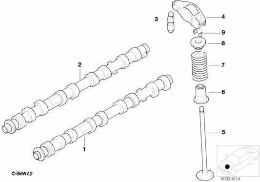 Kit de reparación de sello de vástago de válvula para BMW Serie 1 E87, Serie 3 E46, E90, E91, Serie 5 E39, E60, E61, Serie 7 E38, E65, X3 E83 (OEM 11349070982). Original BMW.