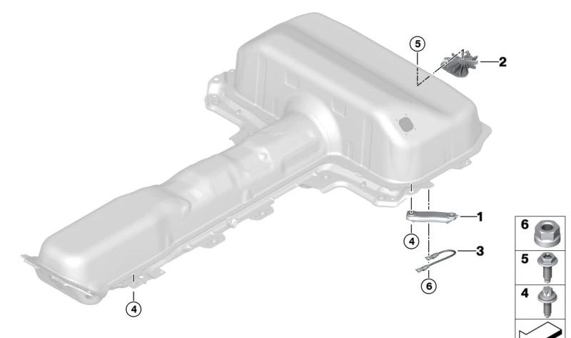 ASA-Tornillo con arandela de seguridad para BMW E81, E82, E87, E88, E90, E91, E92, E93, E84, E89 (OEM 07146954965). Original BMW