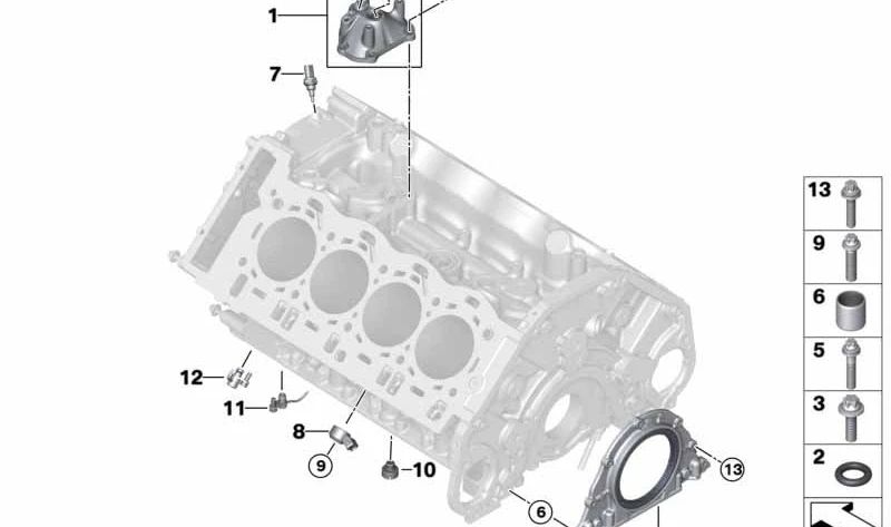 Tapa final con sello de eje para BMW F10, F90, G90, F06, F12, F13, G70, F91, F92, F93, F95, G05N, F96, G06N, G07N, G09 (OEM 11428092562). Original BMW