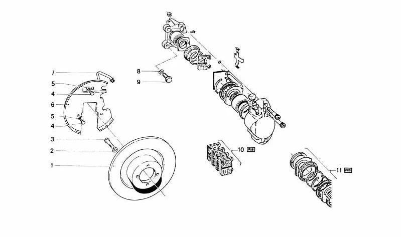 Juego de juntas para pinza de freno OEM 34111103269 para BMW E23, E24, E28, E30, E31, E32, E34, E36, Z1. Original BMW.