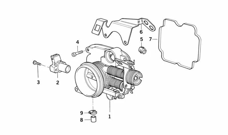 OEM Mariposa Corps 13541747763 per BMW E34, E32, E38. BMW originale.