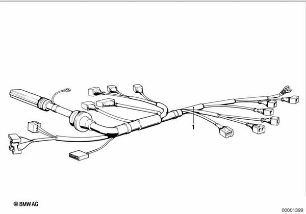 Cableado Generador/Batería plus para BMW Serie 6 E24 (OEM 12511719710). Original BMW.