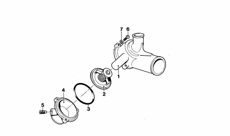 Termostato OEM 11531251041 para BMW E12, E28, E24, E23. Original BMW.