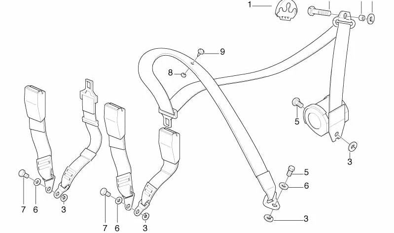 Arandela de seguridad para BMW E30, E36, E34, E39, E32, E38 (OEM 72111969175). Original BMW