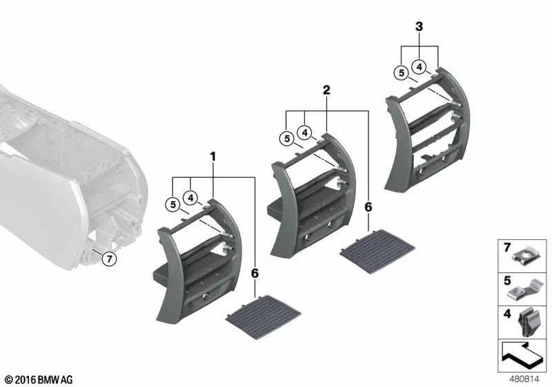 Rear compartment mat for BMW 5 Series F90, G30, G31, G38 6 Series G32 (OEM 51169383667). Genuine BMW.