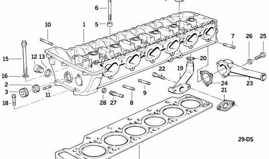 Zylinderkopfschraube für BMW E34 (OEM 11121317018). Original BMW