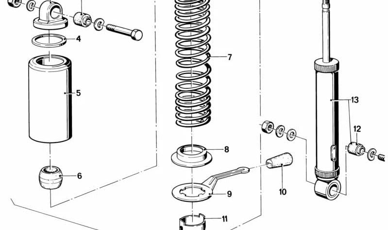 Unterer OEM -Stoßdämpferträger 33531230279 für BMW R50. Original BMW.