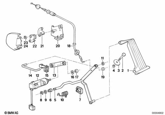 Cubierta para BMW Serie 3 E30, Serie 5 E34 (OEM 35411157825). Original BMW