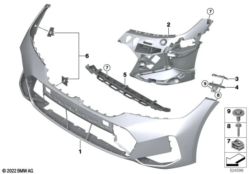 Revestimiento de Parachoques Imprimado Delantero para BMW G20N (OEM 51115A69620). Original BMW