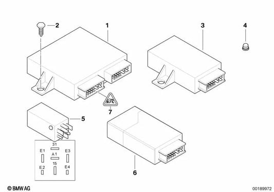 Additional Instrument Control Unit for BMW (OEM 61357893628). Original BMW