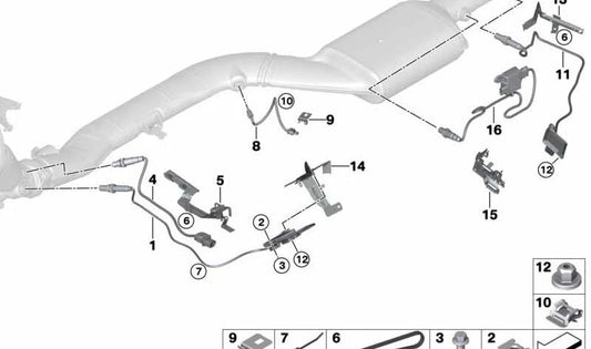 SENSOR SENSOR SUPPORT NOX OEM 13628514729 FOR BMW E70, E71, F15, F16. Original BMW.