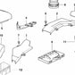 Cubierta de cable del elevalunas puerta izquierda para BMW Serie 3 E36 (OEM 61138360261). Original BMW