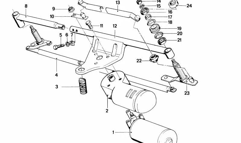 Goma de protección limpiaparabrisas OEM 61611363186 para BMW Serie 7 E23 (1977-1986). Original BMW.