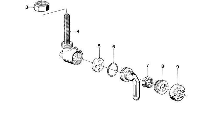 Tuerca de unión para sistema de combustible OEM 16121233363 para BMW {E28,E30,E31,E32,E34,E36,E38,E39,E46,E53,E60,E63,E65,E66,Z3,Z4}. Original BMW