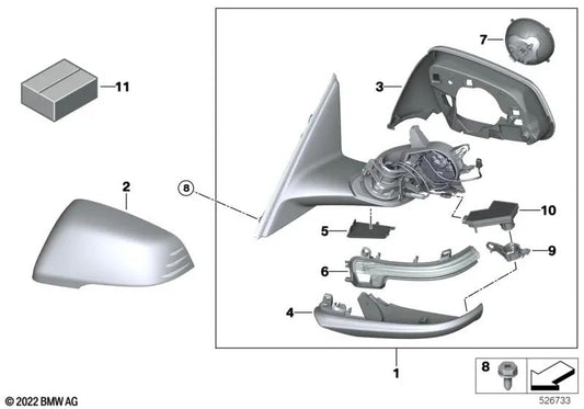 Parte inferior de carcasa texturizada derecha para BMW F40, F44 (OEM 51169879138). Original BMW