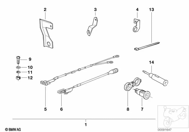 Soporte para BMW varios modelos (OEM 61131244270). Original BMW