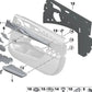 Tirador interior de puerta izquierda OEM 51428097033 para BMW X3M (F97), X4M (F98). Original BMW