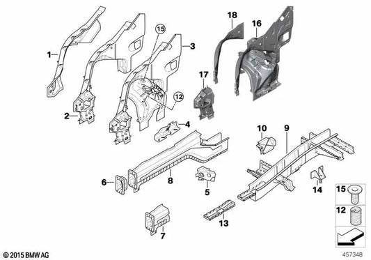 Gewindeeinsatz para BMW X5 E70, E70N, X6 E71, E72 (OEM 07147046334). Original BMW.