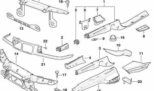 Supporto del motore destro completo per la serie BMW 3 E36 (OEM 41118161944). BMW originale