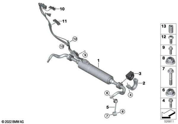 Levantamiento de cable para BMW X6 F96N, XM G09 (OEM 37105A02879). Original BMW