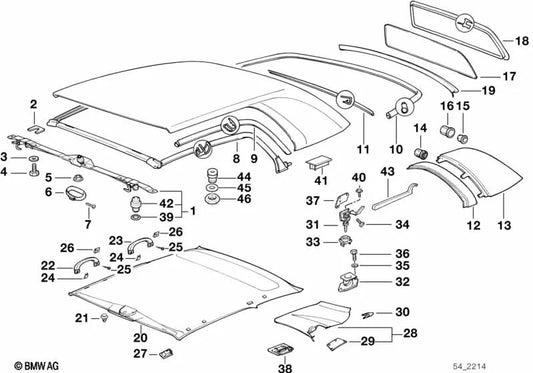 Befestigungsmutter für BMW 3er E36, F31, F31N, 5er F11N, 7er E65, E66, X5 F15, F85 (OEM 11129157025). Original BMW