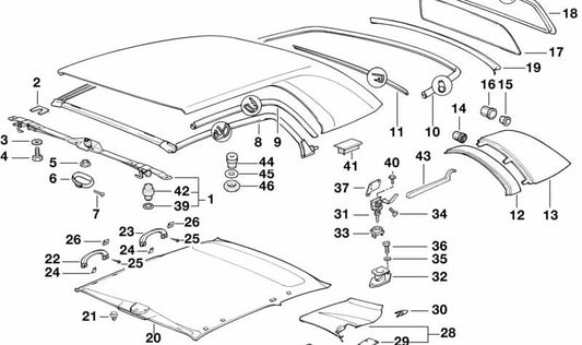 Junta Tórica para BMW Serie 3 E36 (OEM 54218205491). Original BMW