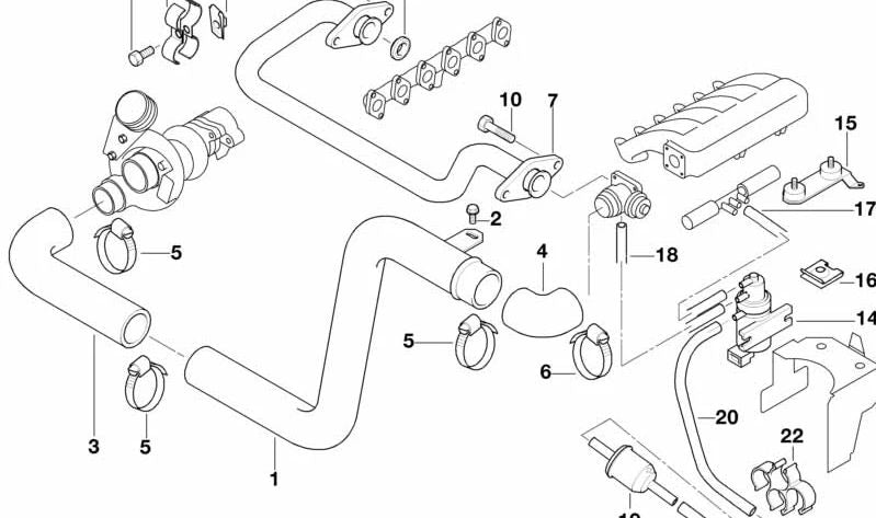 Abrazadera de manguera OEM 07129952125 para BMW y MINI Original BMW MINI.