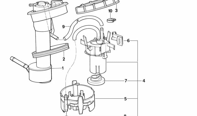 Bomba de prealimentación para BMW Serie 5 E34 (OEM 16141180118). Original BMW.