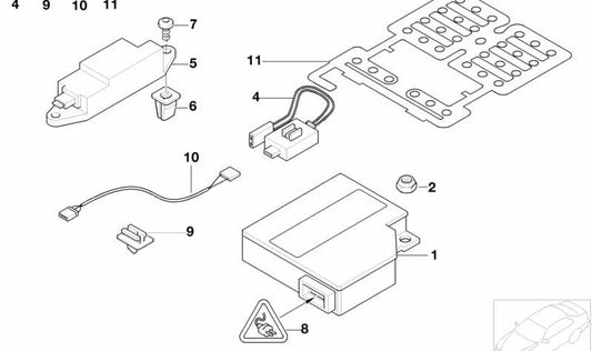 Carcasa de Conector para BMW E46, E39, E38 (OEM 61138364596). Original BMW