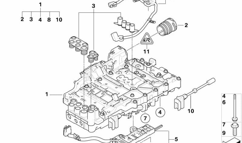 Manguito de sellado para BMW Serie 1 E81, E82, E87N, E88, Serie 3 E90, E90N, E91, E91N, E92, E92N, E93, E93N, X1 E84, X3 E83N (OEM 24157572607). Original BMW.