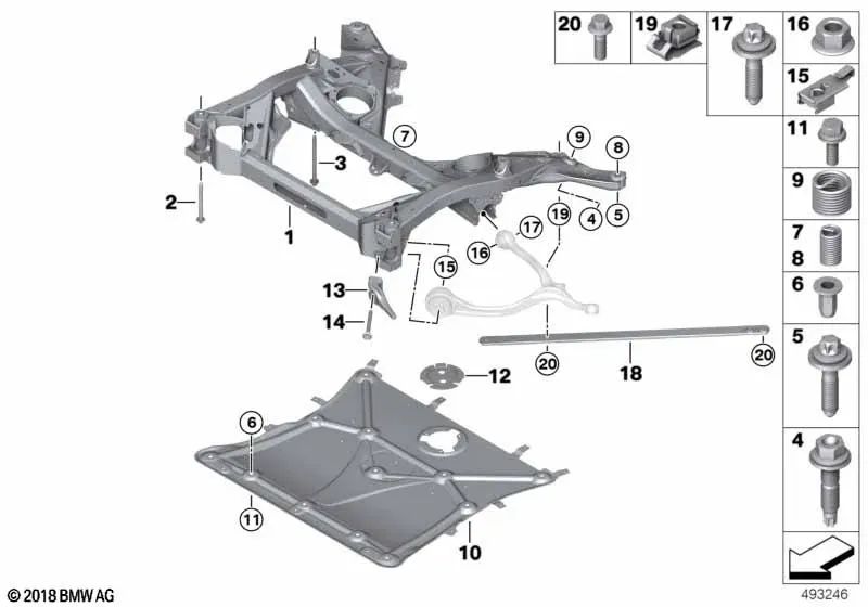 Front torsion bar for BMW Z4 G29 (OEM 31106884271). Original BMW