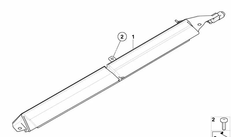 Tercera luz de freno blanca para BMW Serie 5 E61, E61N (OEM 63257145667). Original BMW