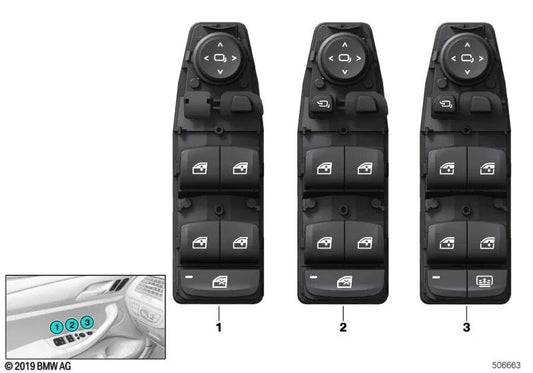 Unidad de control del centro de cambios de la puerta para BMW G20, G20N, G30, G31, G32, G01, G02, G05 (OEM 61316832721). Original BMW.