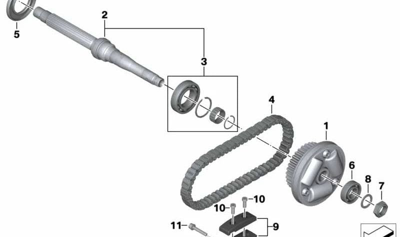 Tornillo ISA con arandela para BMW Serie 1 F20, F21, Serie 2 F22, F23, F87, Serie 3 F30, F31, F34, Serie 4 F32, F33, F36 (OEM 07129907485). Original BMW