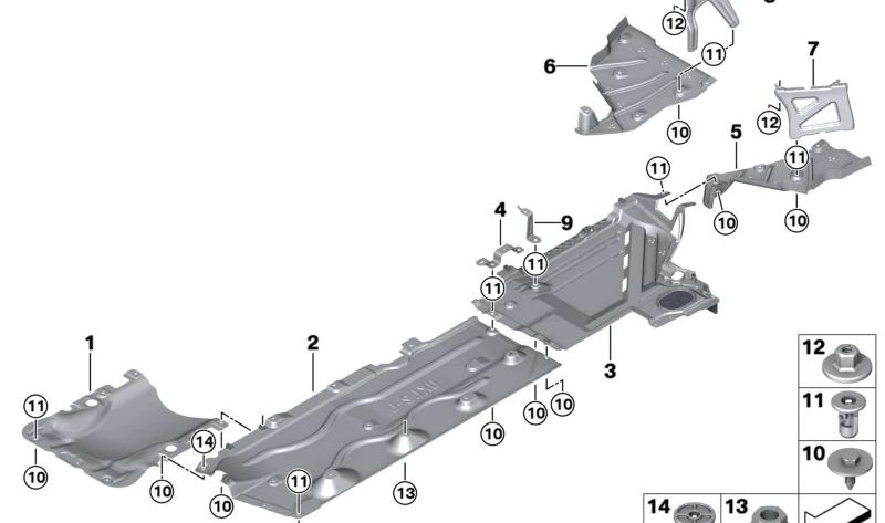 Central Protector OEM 51757931727 für BMW 1 -Serie (U06). Original BMW