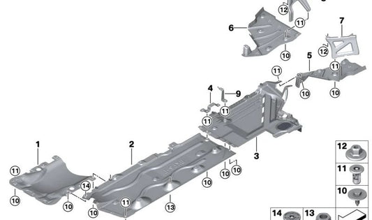 Protecteur central OEM 51757931727 pour la série BMW 1 (U06). BMW d'origine