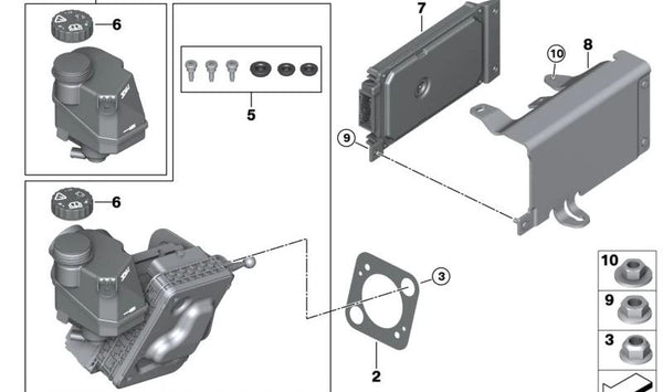 Tapón de depósito OEM 34505A51311 para BMW F70, U06, G60, G61, G68, G90, G70, U11, U12, U10, G45, G05, G18, F95, G05, F95, G18, G06, F96, G06, F96, G07, G07, G09, F65, F66, J05, J01, U25. Original BMW.