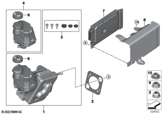 Tapón del depósito de expansión para BMW F70 Serie 1, U06 Serie 2, G60, G61, G68, G90 Serie 5, G70 Serie 7, U11, U12 X1, U10 X2, G45 X3, F95N, G05N, G18N X5, F96N, G06N X6, G07N X7, G09 XM (OEM 34505A51314). Original BMW