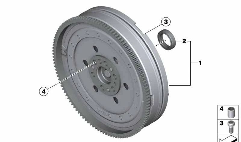 Volante bimasa OEM 21207638307 para BMW F30, F32, F36, E84, F25. Original BMW.