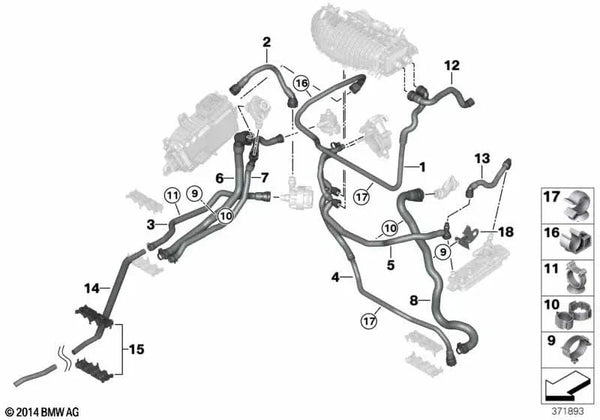 Conexión del Cable del Acelerador para BMW I12, I12N, I15 (OEM 17127640845). Original BMW