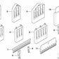 Carcasa aislante conectores tipo peine para BMW E36, E46, E39, E60, E61, E63, E64, E38, E65, E66, E83, F25, E53, E70, F15, E71, E72, E85, E86, E52 (OEM 61131393739). Original BMW