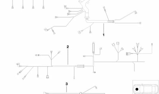 Cableado del motor módulo de encendido para BMW E46 (OEM 12511439877). Original BMW.