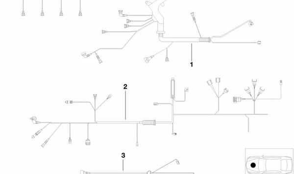 Cableado del motor módulo de encendido para BMW E46 (OEM 12511439877). Original BMW.