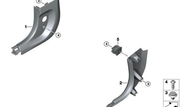 Revestimiento lateral inferior izquierdo para BMW Z4 G29 (OEM 51437456355). Original BMW