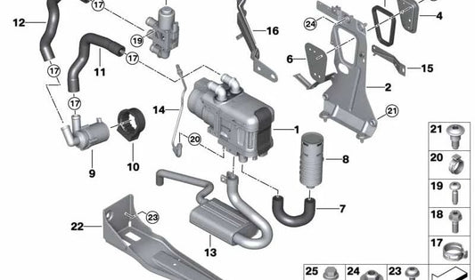 Suporte de reforço de OEM 6421939983 para BMW G05, G06, G07. BMW original.